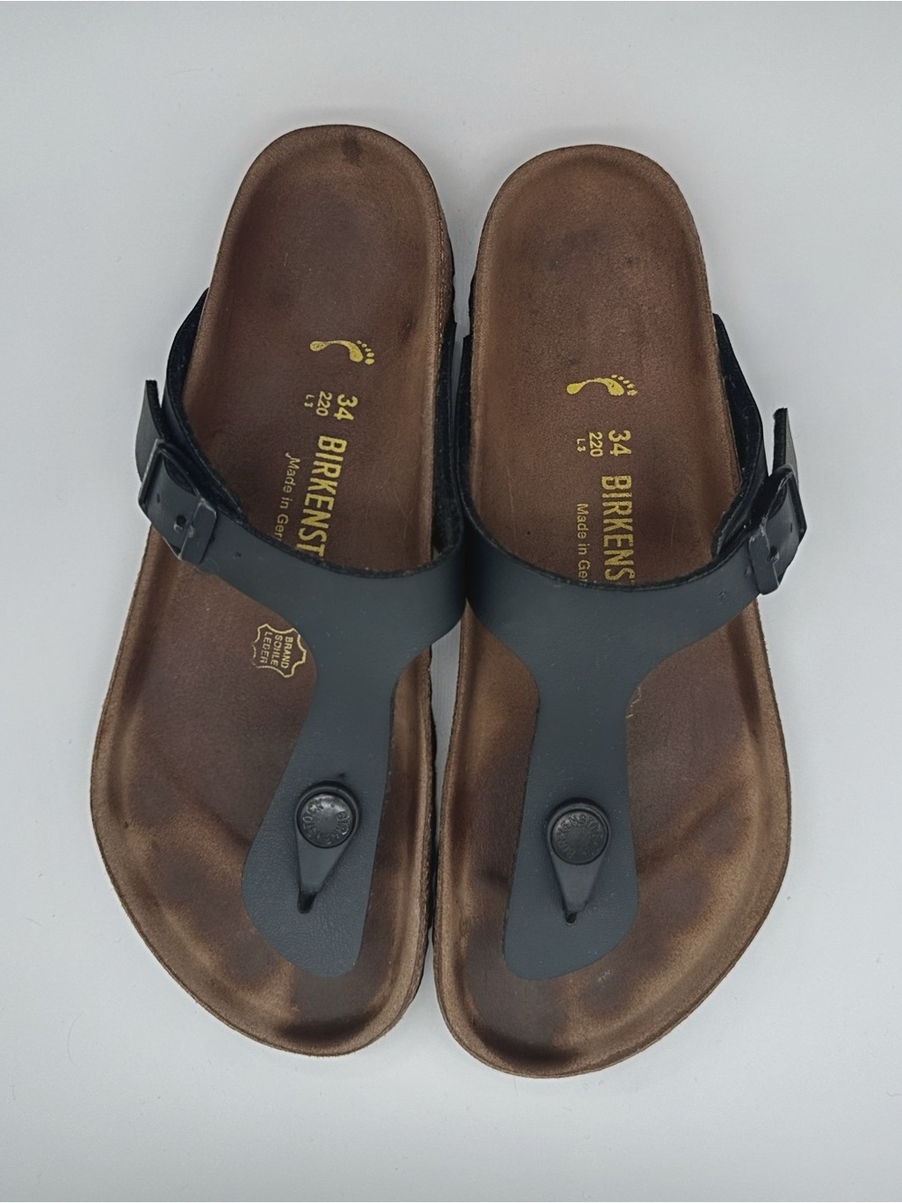 Birkenstock Gizeh Black Birko-Flor Thong Sandals EU 34 / US Kids 3 Narrow